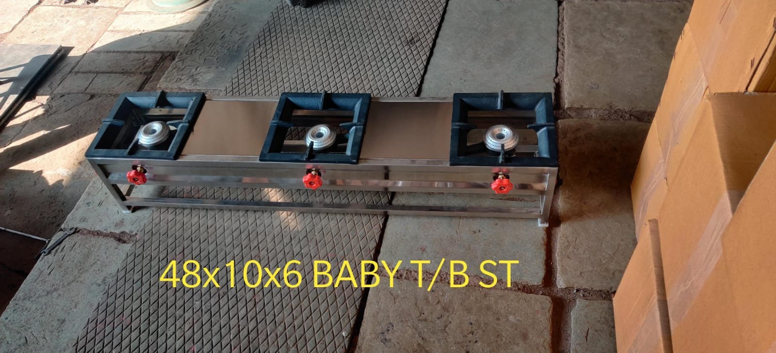 Commercial Three Burner Gas Stove